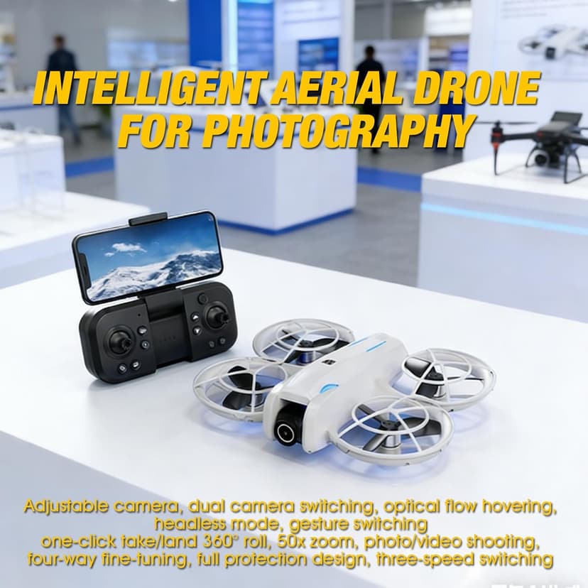 drone with Camera 4K for Adult Beginners,RC Quadcopter featuring Altitude Hold, One-Key Takeoff/Landing, Auto Follow,3-Speed Adjustment,Stunt Roll -Ideal Holiday Gift.