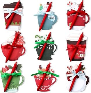 Christmas Holiday To-do List, Winter Themed Notepads for Coworkers Employees Staff, Office Study Work Gifts Party Favors Geyee 9 Sets Christmas Coffee Cup Notepad with Pen Office Gifts B0B8Z63J2N