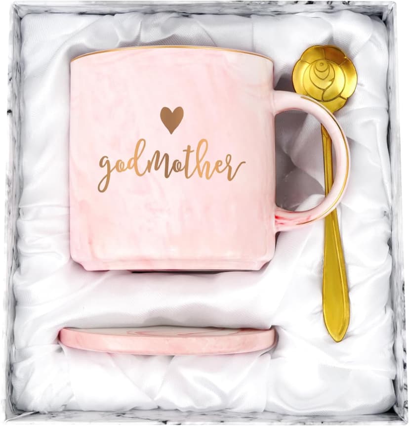 YHRJWN Godmother Proposal Gift, Will You Be My Godmother, Quieres Ser Mi Madrina, Christmas Mothers Day Birthday God Mother Gifts for Women from Godchild, Aunt Gifts, 12 Oz