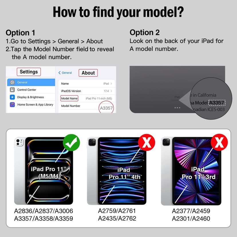 Antbox for iPad Pro 11 Inch Case M5 2025/M4 2024, Premium Vegan Leather, Supports Pencil Pro and Pencil (USB-C), Auto Sleep/Wake Function, Built-in Pencil Holder (Tan)