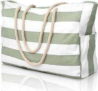 Becokan Beach Bags for Women Large Waterproof Beach Tote Bag Zipper Beach Bags Waterproof Sandproof Swim Pool Bag Large Tote