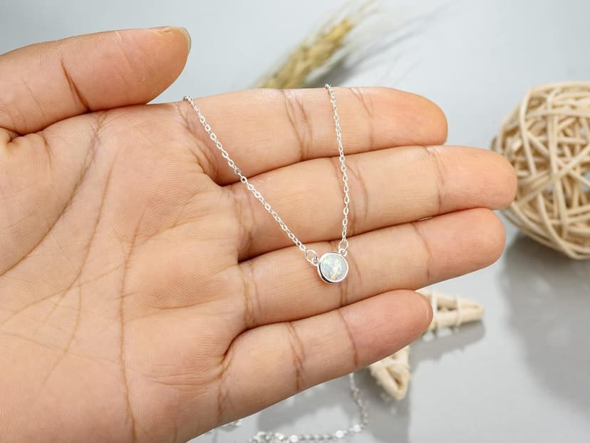 RareLove Sister in Law Christmas Gifts,Gifts for Sister in Law,925 Sterling Silver White Opal Necklace for Unbiological Bonus Sisters Gift,Wedding,Thank You,Bridesmaid,Bridal Shower Gift