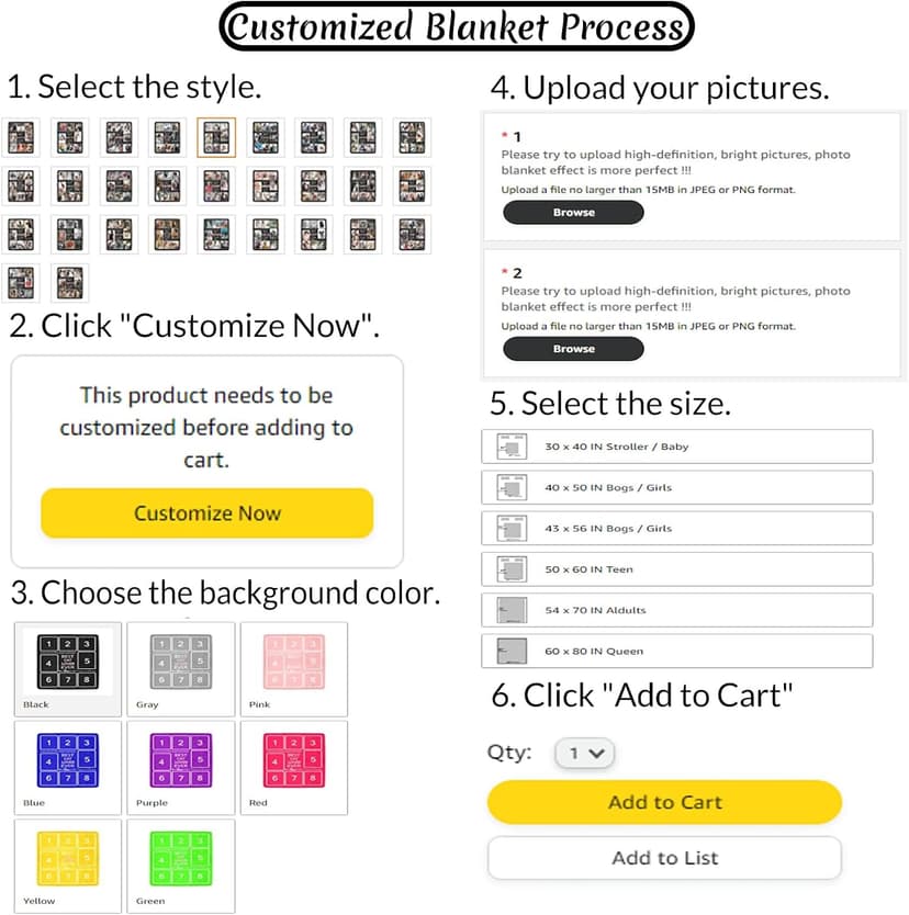Gifts for Friend Customized Blanket with Photo, Make a Personalized Friends Blankets with Picture Custom Memories Souvenir Throw Blanket for Best Friends Ever, 8 Collage Made in USA B09WXXVKZL