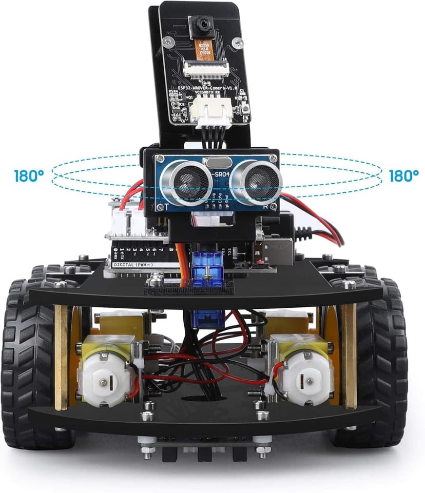 ELEGOO UNO R3 Smart Robot Car Kit V4 for Arduino Robotics for Kids Ages 8-12 12-16 STEM Science Kits Coding Gifts for 8 9 10 11 12 13 14 15 16 Year Old Boys Girls Teens Cool Engineering Building Toys