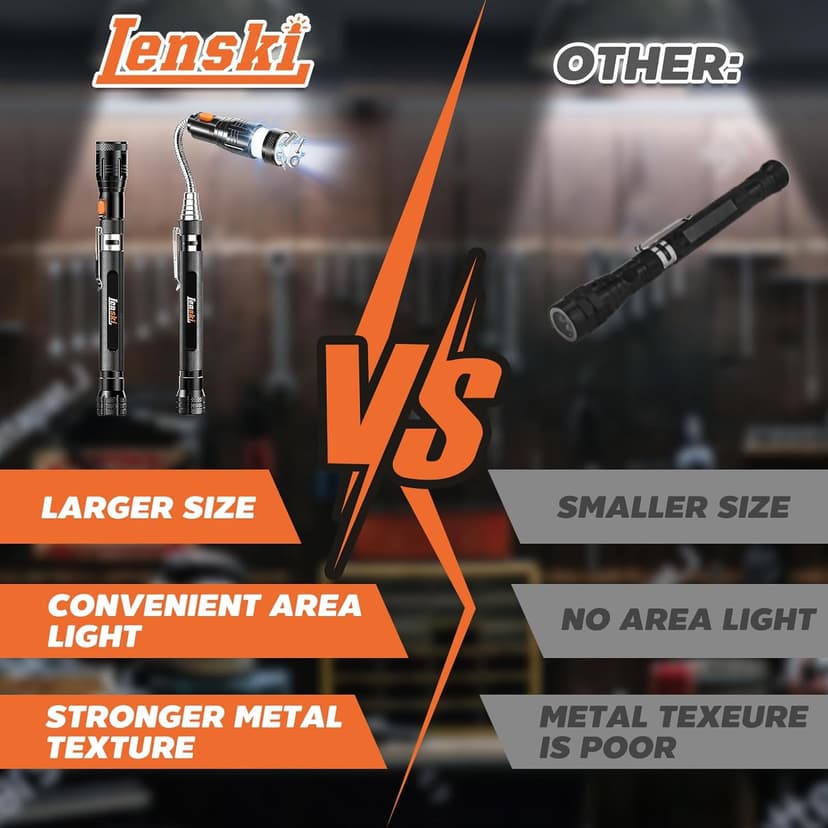 Lenski Stocking Stuffers for Men Adults, for Men Magnetic Pickup Tool, Mens Grandpa Husband Gifts, White Elephant Gifts for Adults, Cool Stuff Gadgets