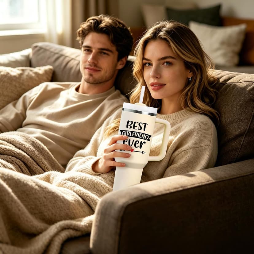Birthday Gifts for Girlfriend - Anniversary, Christmas, Valentine Day Gift for Women, Her - Best Girlfriend Ever Tumbler SpenMeta Gifts for Girlfriend - Girlfriend Birthday Gifts - 40oz Tumbler B0H2GY21XK