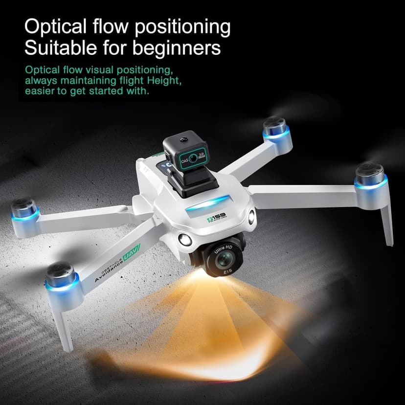 4K GPS Drone with Camera for Adults - 5G Remote Controller with 5.9 Inch Screen,Under 249g,Obstacle Avoidance, 60 Min Flight, Foldable Drone for Adults Beginners.(white)