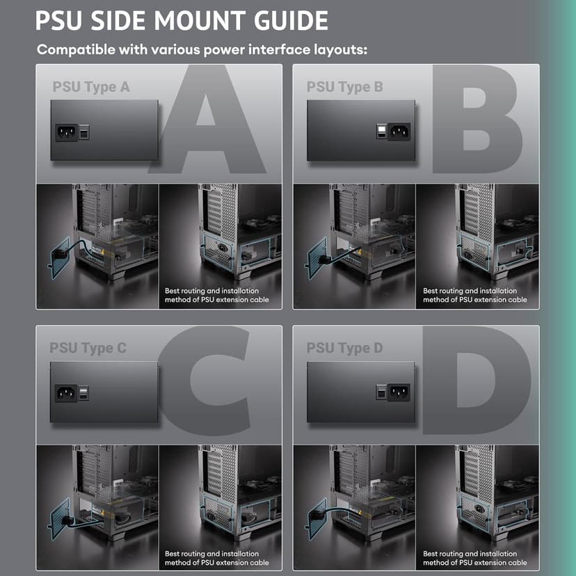 Antec Flux Pro, 6 x PWM Fans Included, High-Airflow Front Panel with Walnut Wood, iShift PSU 90° Mount, USB3.0 x 2, Type-C, 420mm Radiator Support, Temp. Display, Full-Tower E-ATX PC Case