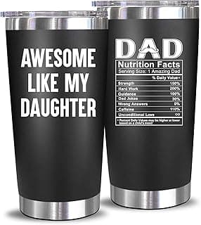 NewEleven Christmas Gift For Dad - Birthday Gifts For Dad From Daughter - Husband Gifts - Unique Birthday Present Ideas For Father's Day, Husband, New Papa, Bonus Father From Daughter - 20 Oz Tumbler
