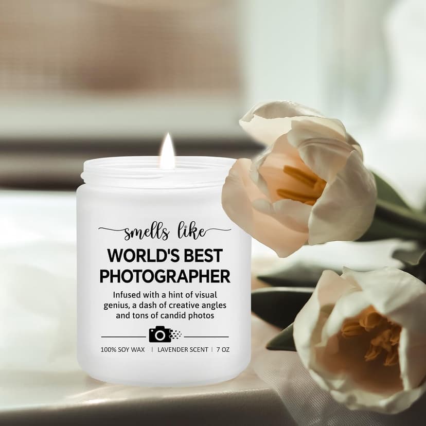 Photographer Gifts - Photography Gifts for Women, Wedding Photographer Candle - Lavender Scented Candles
