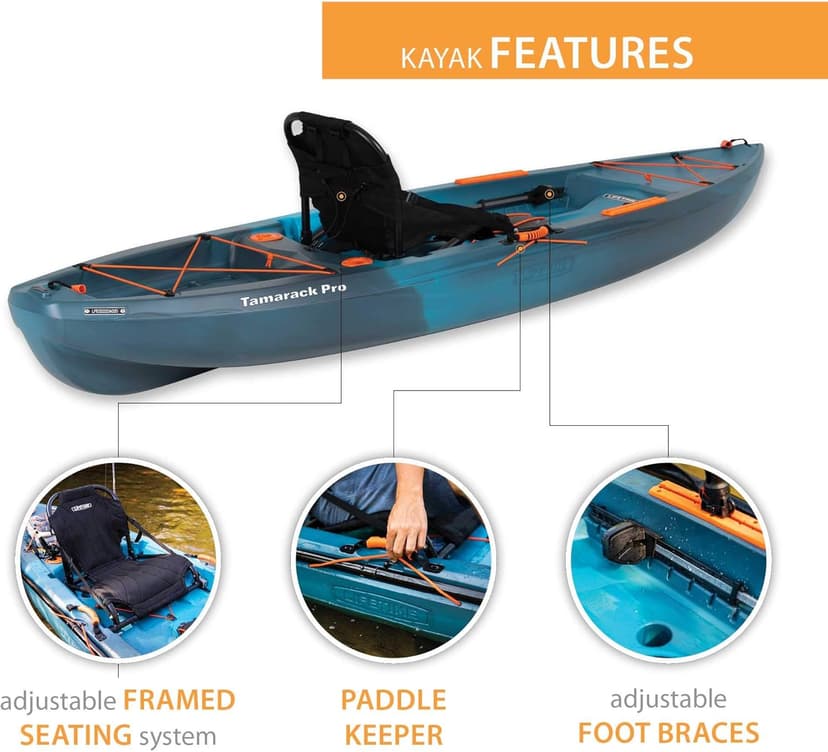 Lifetime Tamarack Pro 103 Sit-On-Top Kayak, Lightning Fusion, 10 ft. 3 in.