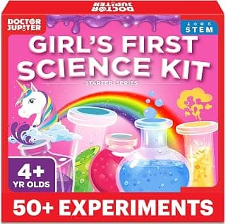 Birthday Gift Ideas for Girls 4, 5, 6, 7, 8 Year Olds, Science Kits for Kids Ages 5-7, STEM Educational Toys Doctor Jupiter Girls' First Science Experiments Kit for Kids Ages 4+ B0D17YL839