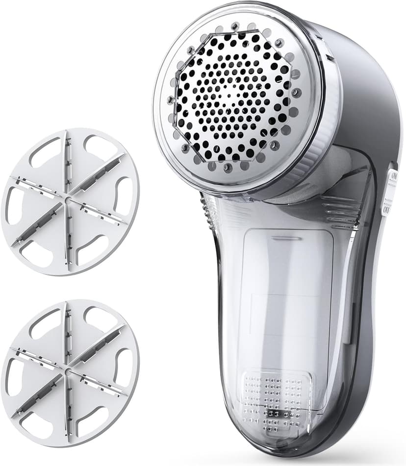 POPCHOSE Fabric Shaver, Lint Remover for Clothes, Battery Operated Lint Shaver with 6-Leaf Blades, Sweater Shavers to Remove Pilling for Clothing, Couch, Furniture, Fuzz, Lint Ball, Pillings
