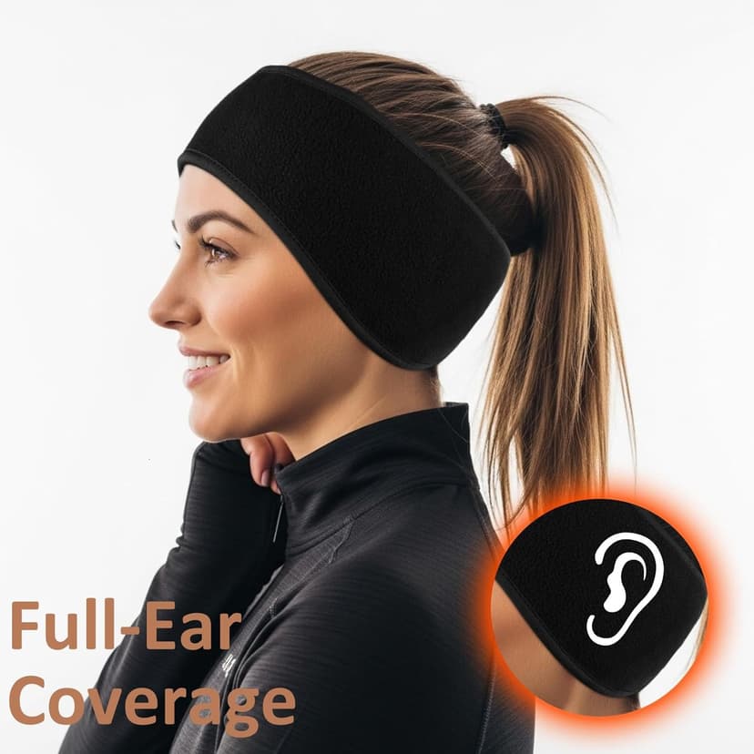 Huachi Ear Warmers for Women Men Winter Running Headband, Ear Muffs Ear Covers for Cold Weather