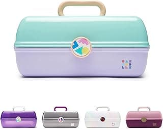 Caboodles On-The-Go Girl Makeup Box, Seafoam on Lavender, Hard Plastic Makeup Organizer Box, Built-In Mirror, Secure Latch for Safe Travel, Spacious Storage for Large Items B079LG73YF