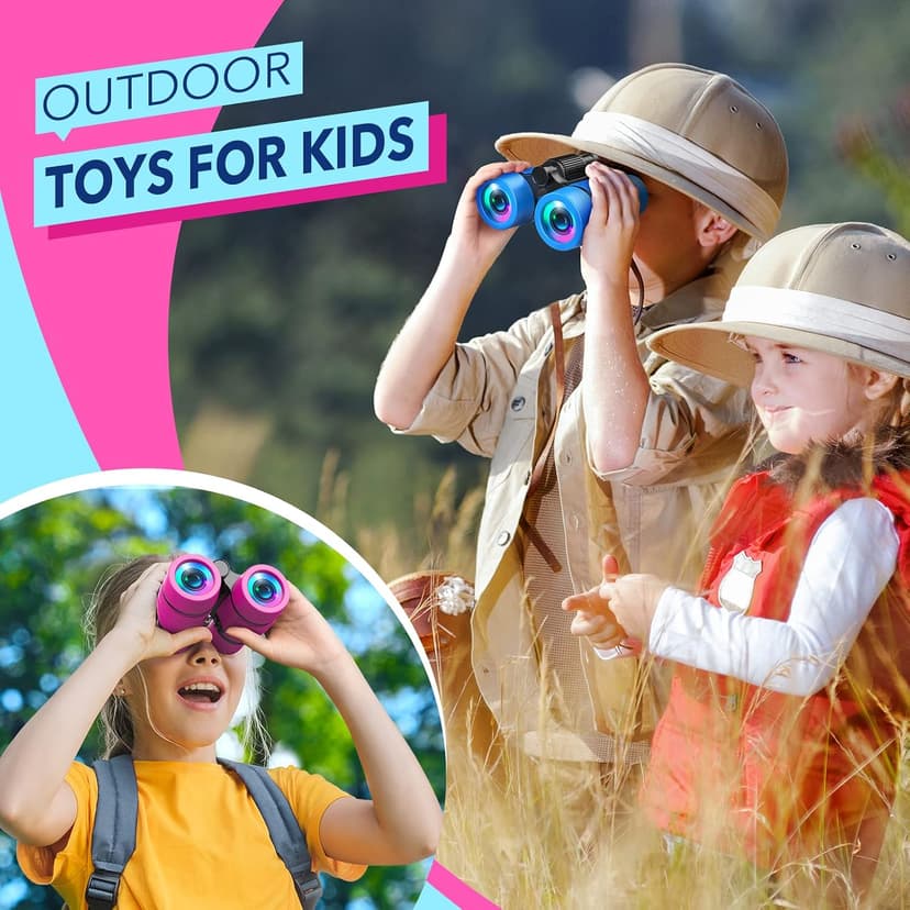 Toys for 3-7 Year Old Girls: LET'S GO! Binoculars for Kids Bird Watching|Camping|Hiking 3 4 5 6 7 8 Year Old Girl Boy Birthday Gifts Outdoor Toy for Kid Ages 4-6 Toddler Gift Stuffers B0C2CXZYPL