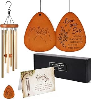 A Sister is God's Way We Never Walk Alone Wind Chimes Birthday Gifts for Sister Gifts from Sisters, Brother - 28" Sisters WindChimes Gift for Christmas, Anniversaries B0DY48TF13