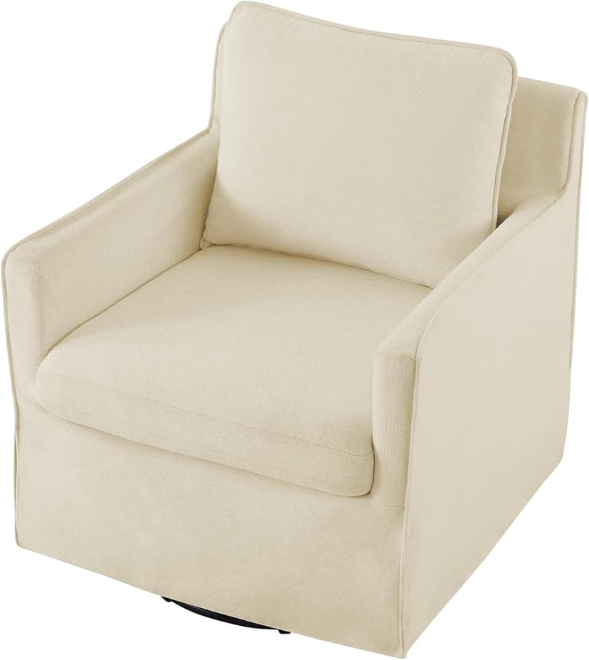 KISLOT Swivel Accent Chair Rocking Recliner 360 Degree Swivel Armchair Machine-Washable Cover for Nursery Living Room Bedroom