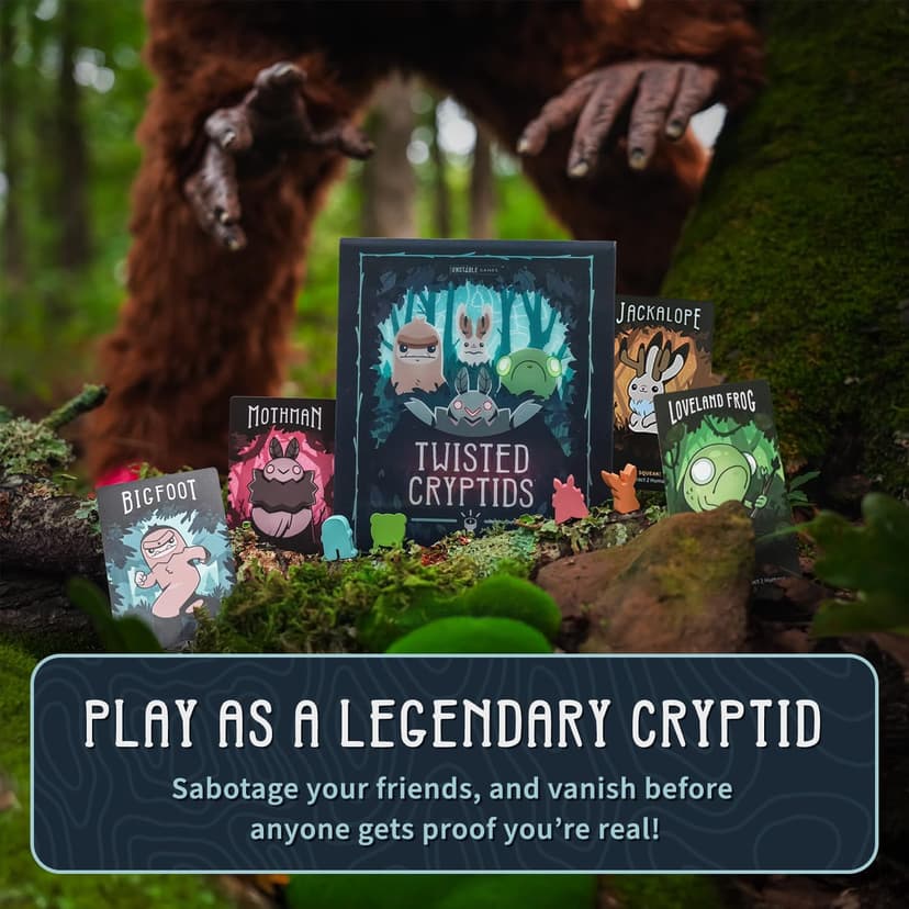 Unstable Games Twisted Cryptids Board Game - Strategy Card Game for Adults and Kids - Family Board Games for 2-4 Players, Ages 12 and Up - from the Creators of Unstable Unicorns and Here to Slay
