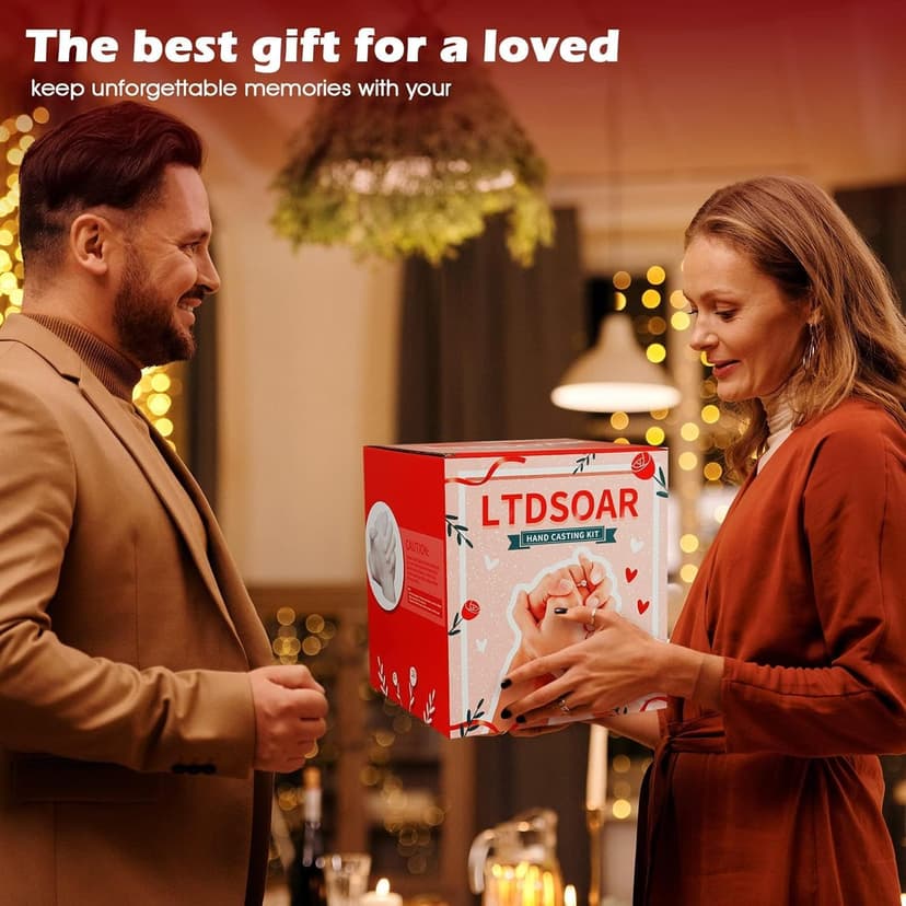LTDSOAR Hand Casting Kit, Couples with Practice Kit, Hand Mold Kit for Adults & Kids, Romantic Anniversary Wedding Birthday for Her or Him,Boyfriend Girlfriend Unique Christmas Stocking Stuffers Gift