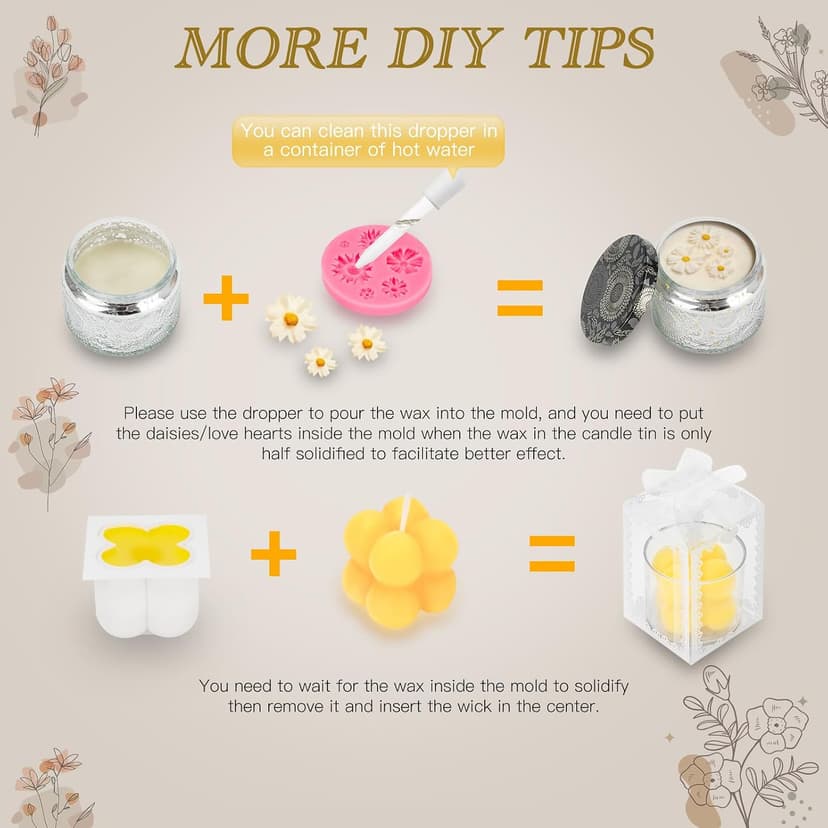 Candles Making Kit Supplies with Digital Soy Wax Melt Warmer Candle Making Complete Kit for Adults Beginners Starters WITOROR Candle Making Kit, Scented Candles Making Kit for Adults DIY B0D66WD6FG