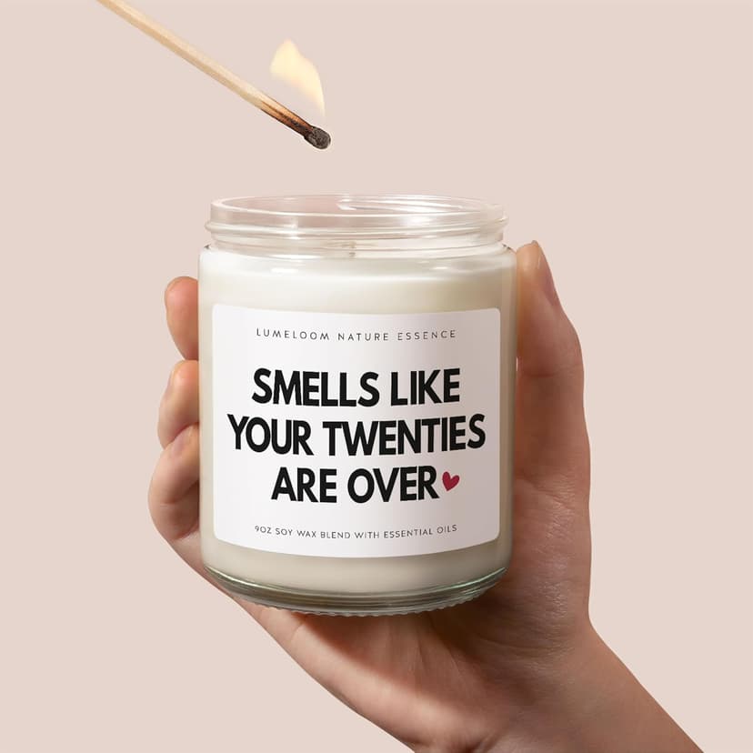 Funny 30th Birthday Gifts for Women Unique, 9oz Lavender Scented Soy Wax Candle, 1995, 30th Birthday Decorations for Her, Him, Women, Men, Wife, Sister, Friends, Daughter, Cool Gifts