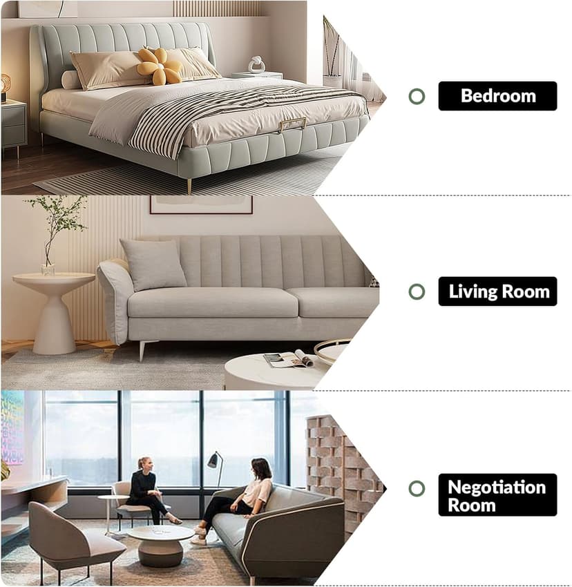 The support you need Classic 3-Seater Sofa with Premium Leather Upholstery, Stylish & Comfortable Sofa for Living Room or Office, Easy to Maintain & Long-Lasting Camel