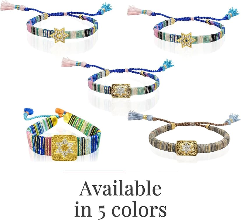 Star of David Macrame Friendship Bracelet Jewish Women Gift B07FY3824Z