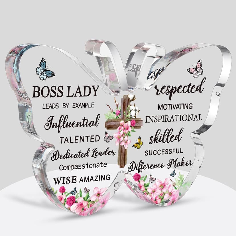 Appreciation Women Administrative Professional, Christmas Birthday Anniversary Promotion Keepsake, Boss Day Female Leader Barydat Boss Lady Gifts for Women Inspirational Quotes Office Desk Decor B0CLNZR7HF