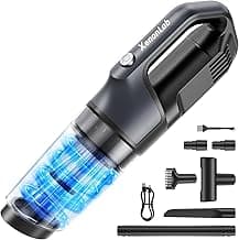 XenonLab Handheld Vacuum Cordless 1.1 Pounds Car Vac 10000PA Hand Held Vacuums 4-in-1 Hand Vac Cordless Rechargeable HEPA Filter Large Capacity Dust Cup for Car Office Home Pets Hair (Gray)