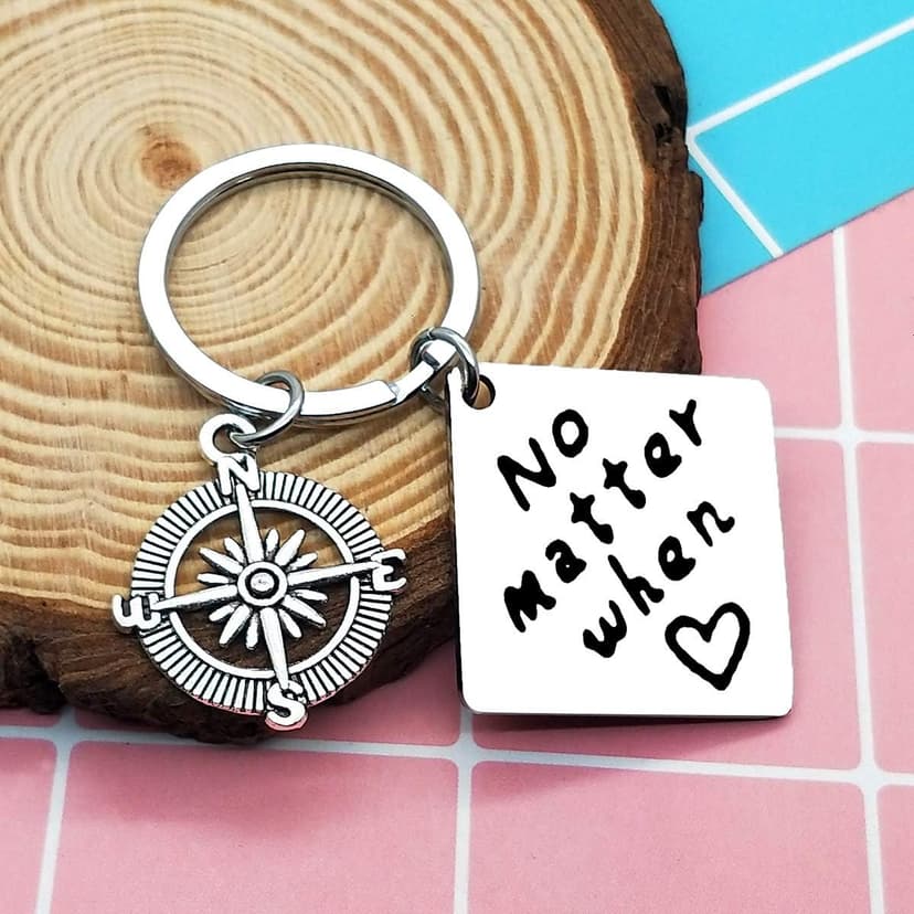 Ciyumu Best Friends Keychain Set of 3 Long Distance Relationship Friendship Gifts Graduation Christmas Birthday Gifts for Best Friends Sister Brother No Matter Where No Matter What No Matter When Keychain