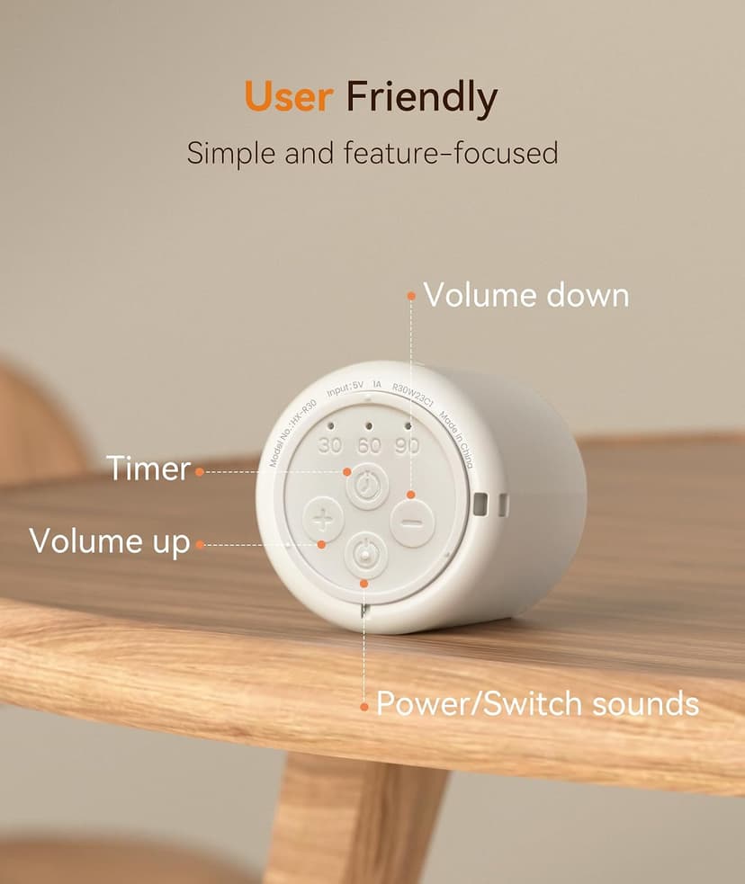 Egg-Sized, 16 Sounds, USB-C, Timer, Baby & Adults, Office Privacy, Gift Use Dreamegg Portable White Noise Machine, 1000mAh Battery, Travel Sleep, Cream B0D1K5JMDH