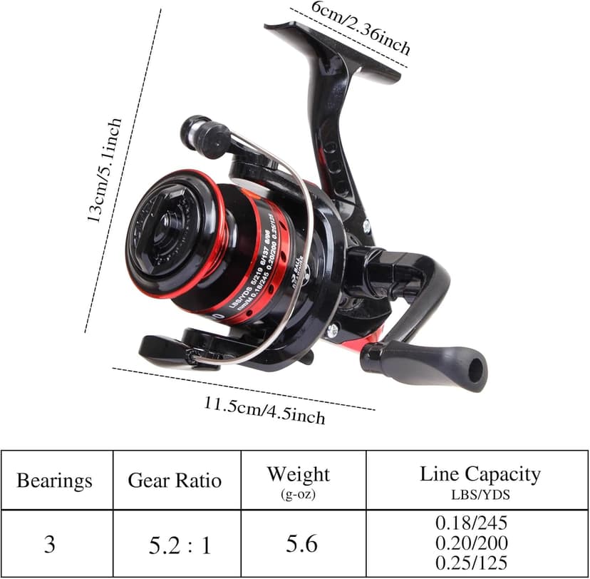 I00000 Fishing Rod and Reel Combos with Fiberglass Telescopic Fishing Pole - Spinning Reel Fishing Carrier Bag, Freshwater and Saltwater Fishing Rod Kit,Travel Fishing Kit for Bass Trout