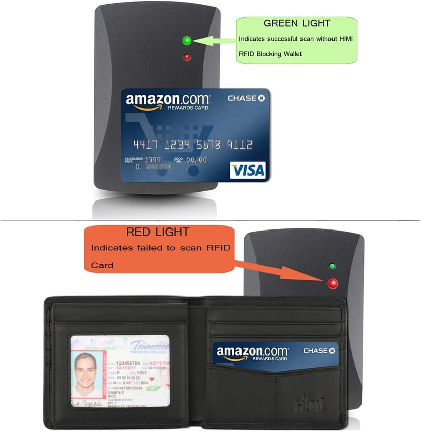 HIMI Wallet for Men-Genuine Leather RFID Blocking Bifold Stylish Wallet With 2 ID Window