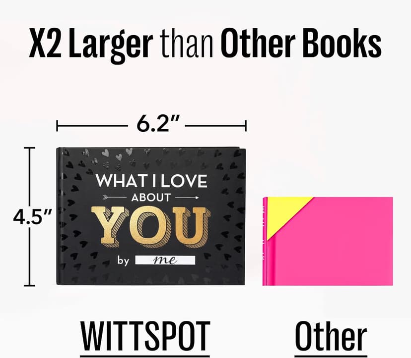 What I Love about You Book - Valentines Day Gifts for Him, Her - Fill-in-the-Blank Book for Men, Boyfriend, Husband, Women, Girlfriend, Wife, Him, Her - Couples Gifts for Anniversary, Christmas & More