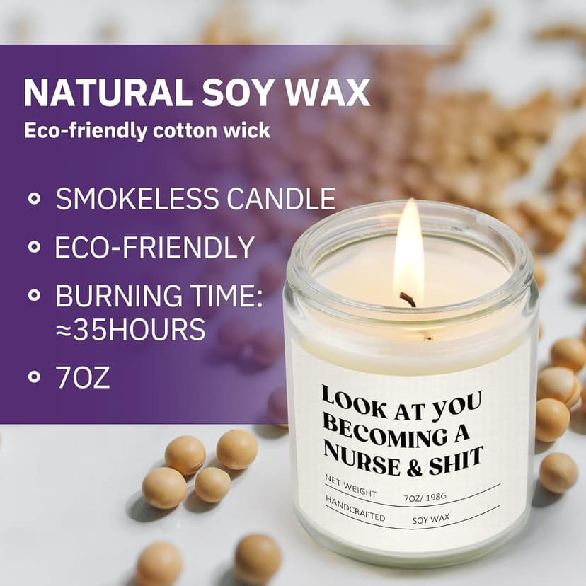 Cool Appreciation/Graduation/Birthday/LPN RN Gifts for Nurses, Nursing Student Gift, Future/New Grad, Nurses Week/Day Gifts Craftique Nurse Gifts for Women Men- Funny Nurse Candle, Nursing School B0DF7HN9CX