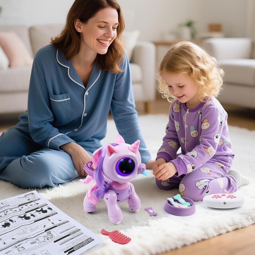BIRANCO. Unicorn Robot Toys for Girls Age 3-5, Remote Control Electronic Pet, Gesture Sensing, STEM Play, Surprise Interactive Toy for Toddler Gifts and Kids Age 4 5 6+ Years Old B0F1SVTK89