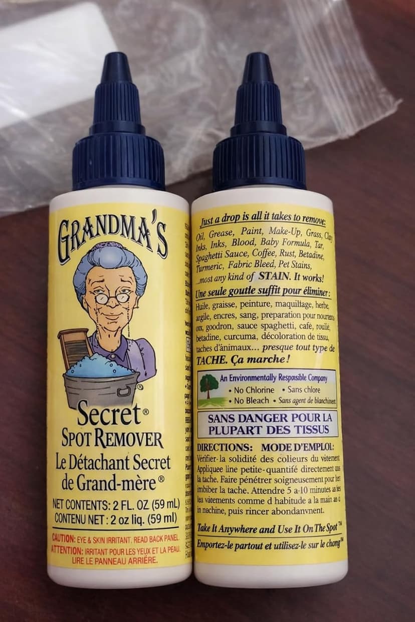 Grandma's Secret Spot Remover Laundry Spray - Chlorine, Bleach and Toxin-Free for Clothes - Fabric Stain Remover Removes Oil, Paint, Blood and Pet Stains - 16 oz & 2 oz Combo, DuoPack
