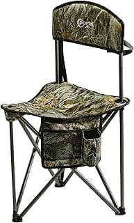 PORTAL Extra Large Quick Folding Tripod Stool with Backrest Fishing Camping Chair with Carry Strap