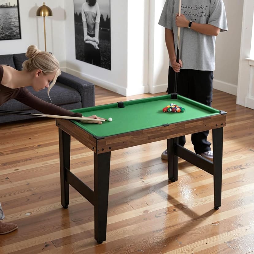 GYMAX Multi Game Table, 10 in 1 Combo Game Table w/Foosball Table, Hockey, Pool Table, Ping Pong, Shuffleboard, Bowling & 4 Board Games, Game Tables for Game Room, Home, Family