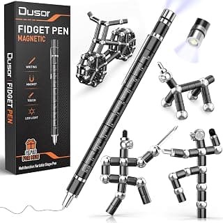 Gifts for Men Fidget Pen, Stocking Stuffers for Teens, White Elephant Gifts for Adults, Anniversary Birthday Gift for Men Him Husband Teenage Boy Brother, Mens Gift for Christmas Multifunction Pen