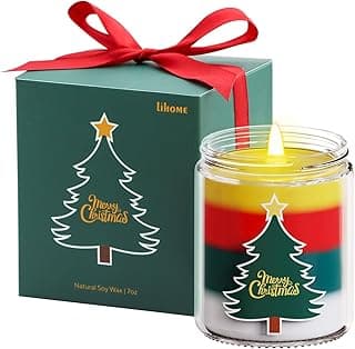 Christmas Candles - Christmas Gifts for Women, Aromatherapy Candle for Home Scented, Natural Soy Wax Vanilla Scented Candles