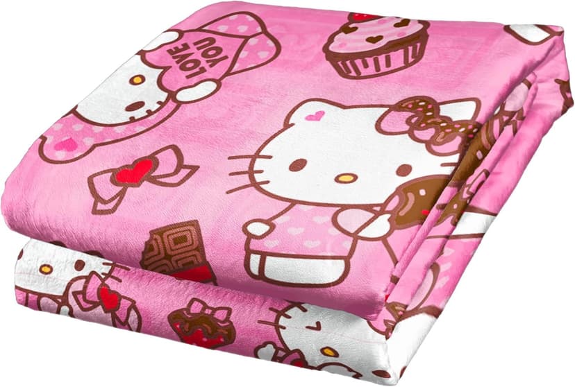 Northwest Hello Kitty Silk Touch Throw Blanket, 50" x 70", Love You Much
