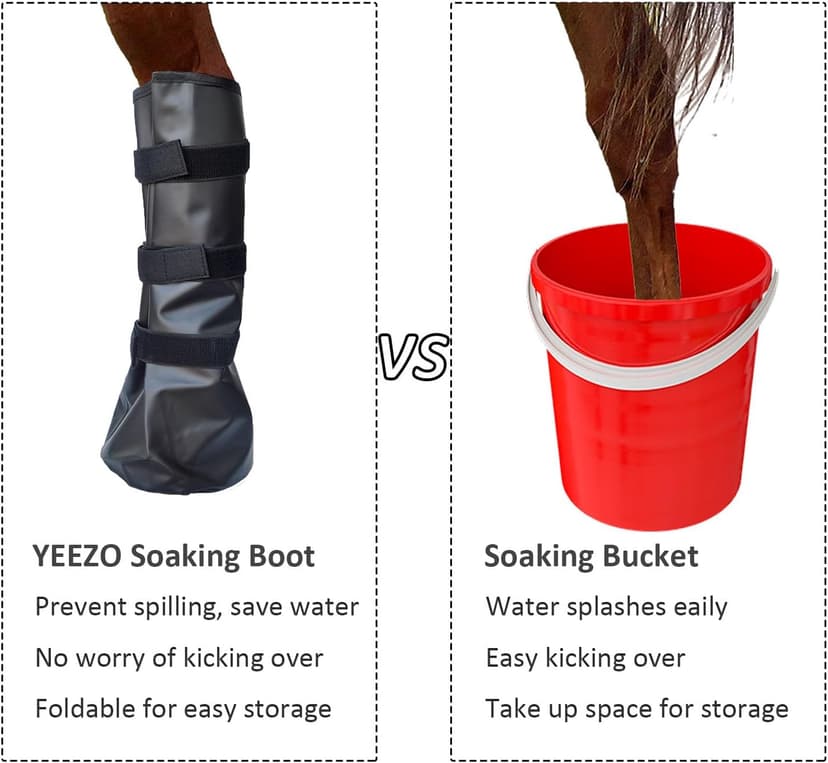 yeezo Hoof Soaking Boot Horse Soaker Hooves Treatment Bag with EVA Pad 1 Pair