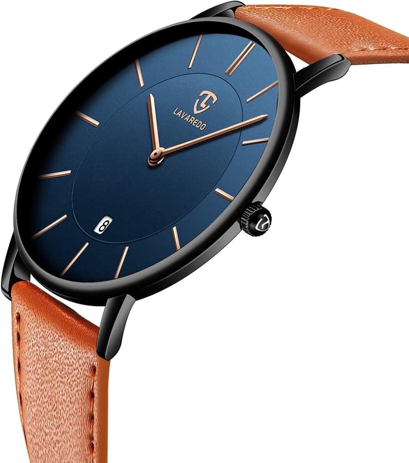 BEN NEVIS Watch, Mens Watch, Minimalist Fashion Simple Wrist Watch Analog Date with Leather Strap