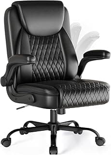 COMHOMA Leather Office Chair Ergonomic Computer Gaming Chair with Comfy Back Support, Executive Mid-Back,Small Gmaing Chair with Adjustable Armrests, for Short People Use, Rolling Swivel for Adults