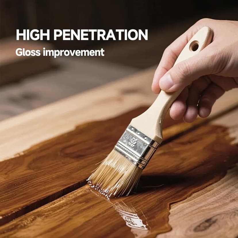 Wood Stain,16oz Teak Wood Stain & Sealer in One, Water Based|Fast Drying|Non-Toxic|Low Ddor|Waterproof, for Indoor and Outdoor Furniture, Multiple Finishes(with Tools)