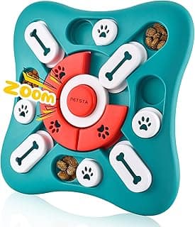 PETSTA Dog Puzzle Toys, Treat Dispensing Dog Enrichment Toys for IQ Training and Brain Stimulation, Interactive Mentally Stimulating Toys as Gifts for Puppies, Cats, Dogs B09XXPCB4T