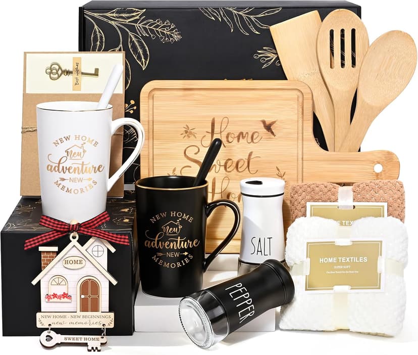 Maustic House Warming Gifts New Home, 14 Pcs New House Gift Basket, Housewarming Present for Homeowners Couples Women, Closing Gifts for Home Buyers B0DSBQYSJW
