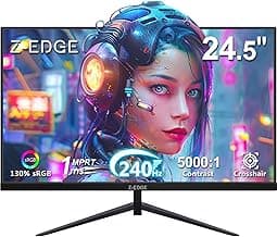 Z-Edge 24.5 inch 240Hz 165Hz 144Hz Gaming Monitor, FHD 1080p, MPRT 1ms, VA Monitor Gaming, 350nits, 16.7M Colors, 5000:1 Contrast, UG25I Frameless Bezel, DP x1, HDMI x2
